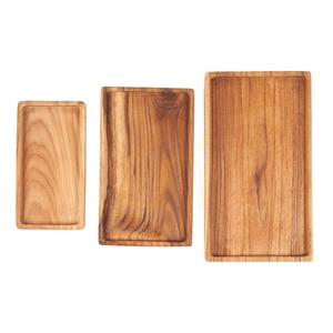 Bazar Bizar Gormandize teak serving tray Natural L 30×18 cm small 5