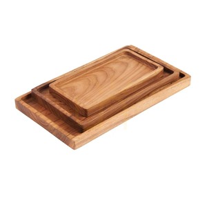 Bazar Bizar Gormandize teak serving tray Natural L 30×18 cm small 7