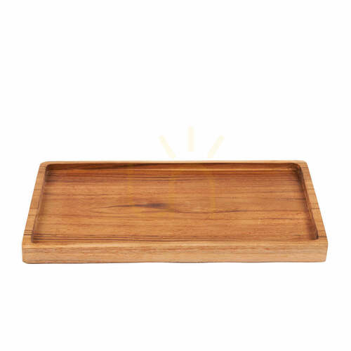 Check Wooden Serving Tray BAZAR BIZAR Teak Root Collection Natural L