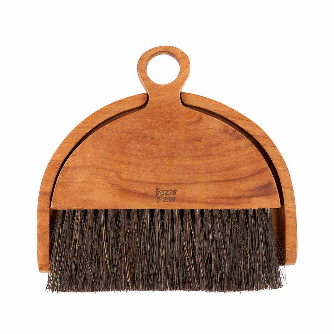 Wooden Decorative Broom BAZAR BIZAR Natural 18.5x20x3 cm