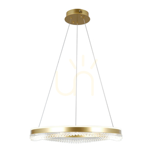 Italux Morte Gold LED Pendant Light, 60 cm, Switchable Light Colour small 2