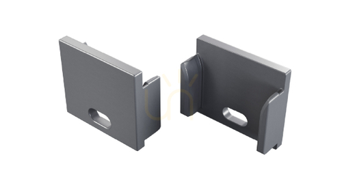 Check And. ALU LUMINES RUNO, silver anodized. With a hole