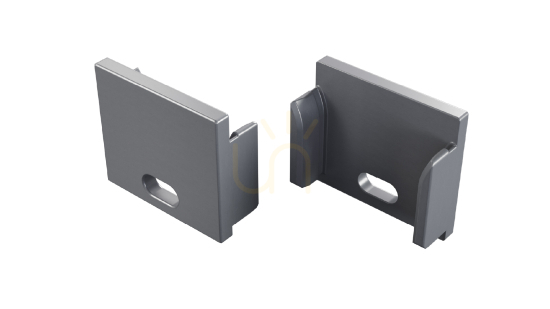 Check Lumines RUNO aluminium end cap, silver anodised, with hole, 12-2555-10 Lumines RUNO aluminium end cap, silver anodised, with hole, 12-2555-10