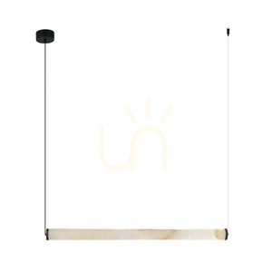Pendant LED Line Light 23W 3000k Triac Sandy Black - Alabaster ZAMBELIS small 1