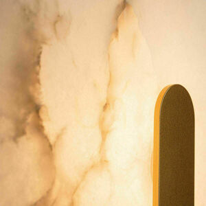 Zambelis 2552 wall light with natural alabaster, LED 5 W, 310 lm, 3000 K, brass, ø25 cm small 2