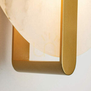 Zambelis 2552 wall light with natural alabaster, LED 5 W, 310 lm, 3000 K, brass, ø25 cm small 3