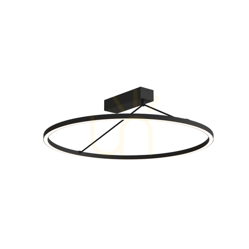Check Ceiling LED Light 42W 3000k Triac Sandy Black ZAMBELIS