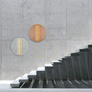 Zambelis 2576 LED Wall Light, Round Ø 80 cm, Sandy Brick Red and Black, 30 W, 3000 K, 4080 lm, Triac Dimmable small 0