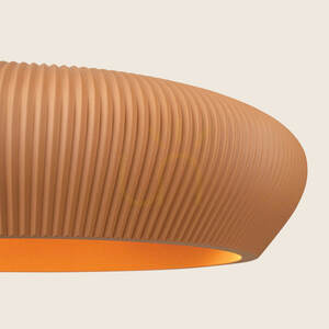 Pendant Light 2xg9 LED MAX 9W Terracotta - Sandy Black Clay - Metal ZAMBELIS small 2