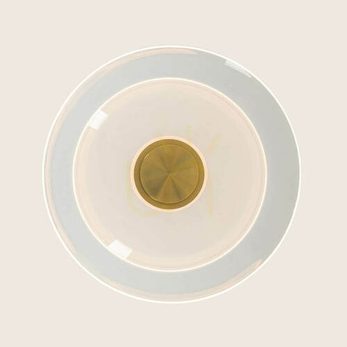 Check Zambelis 25141 LED Pendant Light, 10 W 3000 K, Brushed Brass and Clear Glass, Ø30 cm
