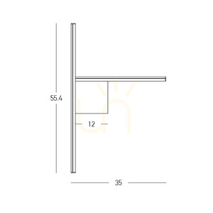 Zambelis 25148 sandy black LED wall light 10 W 3000 K TRIAC small 4