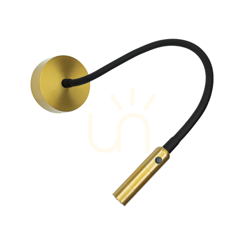 Check Wall LED Reading Light 3W 3000k Gold Matt Metal - Aluminium ZAMBELIS