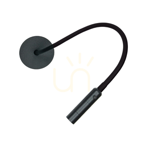 Wall LED Recessed Reading Light 3W 3000k Sandy Black Metal - Aluminium ZAMBELIS small 1