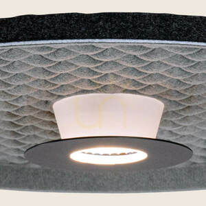 Ceiling LED Light 13W Acoustic Light Grey - Black ZAMBELIS small 1