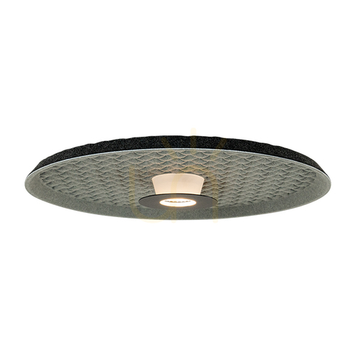 Check Ceiling LED Light 13W Acoustic Light Grey - Black ZAMBELIS