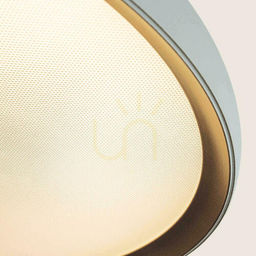Check Zambelis 25185 LED flush ceiling light, matt white with gold trim, 40 cm, 20 W, 2700/3000/4000 K