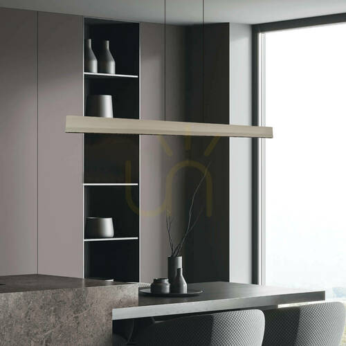 Check Pendant LED Line Light 40W 3000k Triac Brushed Grey -aluminium - Black ZAMBELIS