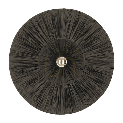 Check Wall Sconce 1xE27, max. 20 W, metal – black rattan, ZAMBELIS