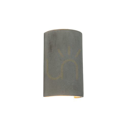 Check 2xG9 Wall Sconce, max. 25 W, upward and downward lighting, concrete, ZAMBELIS
