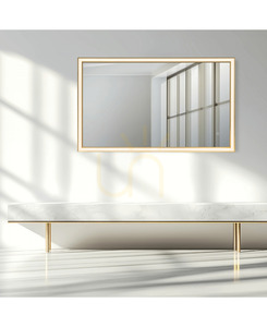 Zambelis 25394 LED mirror, anodized gold, 120 × 70 cm, 30 W, 3000/4000 K, IP44 small 1