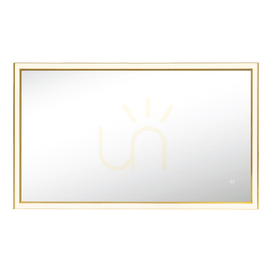 Zambelis 25394 LED mirror, anodized gold, 120 × 70 cm, 30 W, 3000/4000 K, IP44 small 0