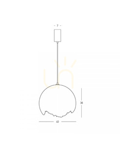 Zambelis 25450 white pendant light, paper-pulp shade 40 cm, E27 small 4