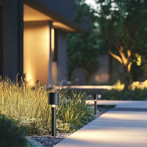 Check Outdoor Floor LED Light 8W 3000k Sandy Black Ip65 ZAMBELIS