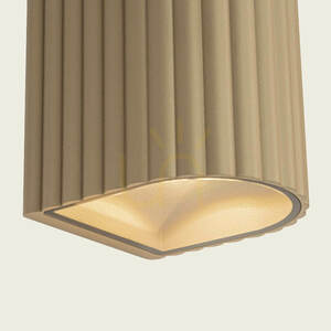 Zambelis E420 Outdoor LED Up-Down Wall Light, 2×3 W, 3000 K, Grey-Beige Aluminium, IP54 small 2