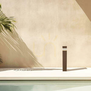 Outdoor Bollard LED Light 15W 3000k Dark Coffee Ip65 ZAMBELIS small 0