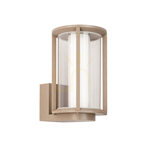 Check Outdoor Wall LED Light 13W 3000k Beige - Brown (taupe) Aluminium Ip54 ZAMBELIS