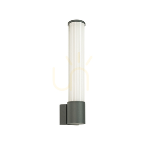 Outdoor Wall LED Light 12W 3000k Graphite Aluminium - Glass - Acrylic Ip54 ZAMBELIS small 1