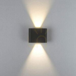 Outdoor Wall LED Up-down Light 6W 3000k-4000k Sandy Black Aluminium Ip65 ZAMBELIS small 2