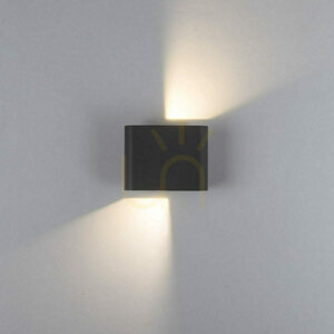 Outdoor Wall LED Up-down Light 6W 3000k-4000k Sandy Black Aluminium Ip65 ZAMBELIS small 3