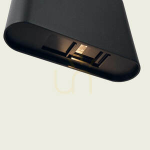 Outdoor Wall LED Up-down Light 6W 3000k-4000k Sandy Black Aluminium Ip65 ZAMBELIS small 5