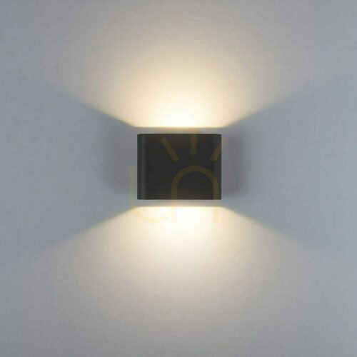 Check Outdoor Wall LED Up-down Light 6W 3000k-4000k Sandy Black Aluminium Ip65 ZAMBELIS