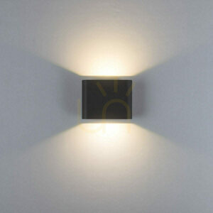 Outdoor Wall LED Up-down Light 6W 3000k-4000k Sandy Black Aluminium Ip65 ZAMBELIS small 0