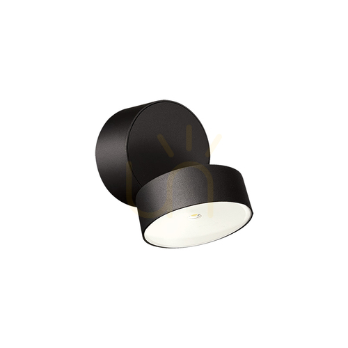 Check Outdoor Wall LED Light 6W 3000k Movable Sandy Black Aluminium Ip65 ZAMBELIS