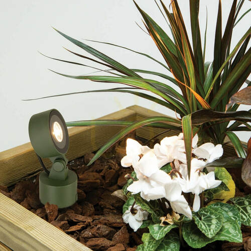 Check Outdoor Spike LED Light 10W 3000k Green Aluminium Ip65 ZAMBELIS