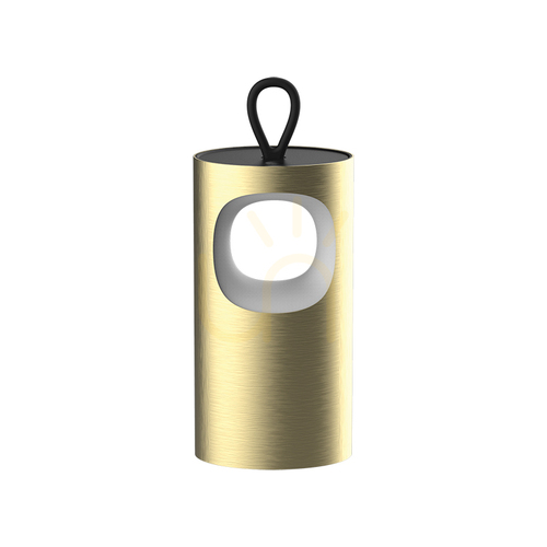 Check Outdoor Portable Table Lamp LED 2W 2700k Touch Dimming Brushed Gold Ip44 ZAMBELIS