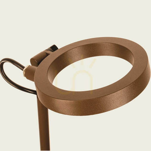 Check Outdoor Spike LED Light 7W 3000k Brown Aluminium Ip65 ZAMBELIS