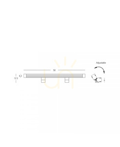 Zambelis E497 LED wall washer, graphite, 18 W, 3000 K, 50 cm, IP65 small 3