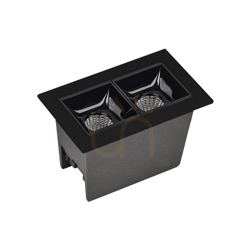 Check Recessed Grille Spot LED 5W 3000k Sandy Black ZAMBELIS