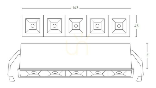 Check Recessed Grille Spot LED 11W 3000k Sandy Black ZAMBELIS