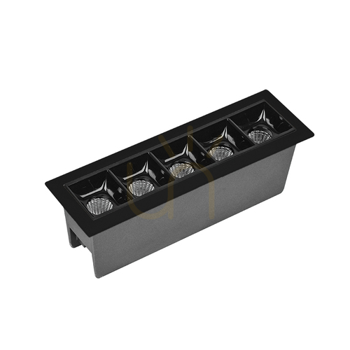 Check Recessed Grille Spot LED 11W 3000k Sandy Black ZAMBELIS