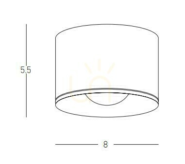 Check Ceiling Spot LED 12W 4000k Sandy White ZAMBELIS
