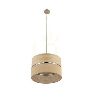 TK-Lighting DORMA WOOD JUTA 11786 pendant light, 1×E27, 38 cm, light wood and jute small 6