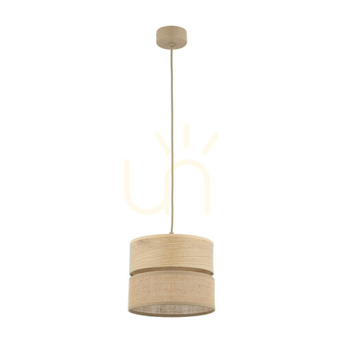 Check Dorma Wood Juta Pendant Light 1 Xe27