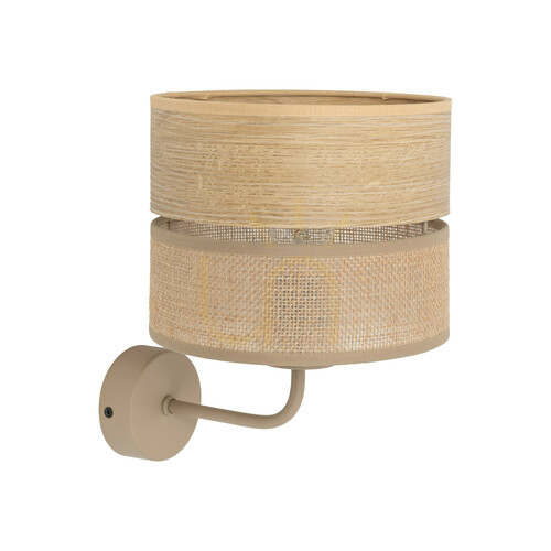 Check Dorma Wood Juta Wall Sconce 1 Xe27