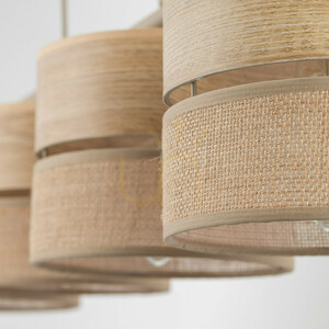 Dorma Wood Juta Pendant Light 4 Xe27 small 4