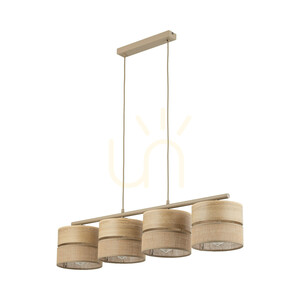 Dorma Wood Juta Pendant Light 4 Xe27 small 0